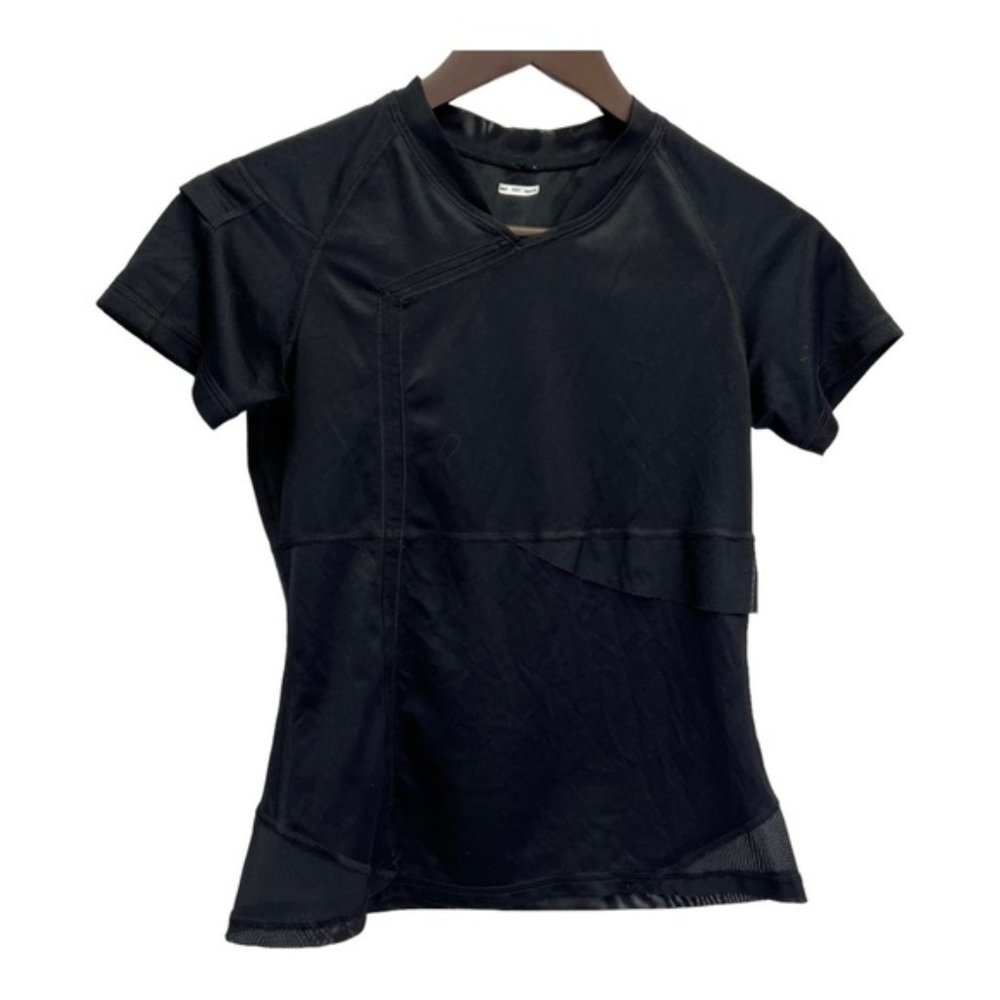 Lululemon Black V  Neck Short Sleeve Workout T  shirt Size 4